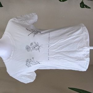 Shein No Rain No Flowers T-shirt Sz Md